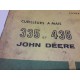 John Deere - Cueilleurs a Mais 335 435 - Livret d entretien
