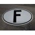 Autocollant code pays F 15x10 - Stock d epoque adhesif pour automobile  