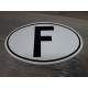 Autocollant code pays F 15x10 - Stock d epoque adhesif pour automobile  