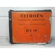Citroen DS19 1966 - Catalogue gamme des operations - temp de MO