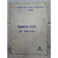 Simca 1100 / S / TI - Bareme temps de reparation 1979