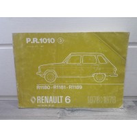 Renault R6 R1180/1/9 -1977- Catalogue pieces PR1010 3eme edition
