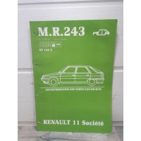 Renault R11 - Manuel de transformation Societe 1988 NT142E