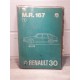 Renault R30 -1975- Manuel de reparation Atelier MR167 1ere edition