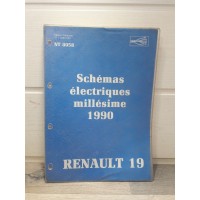 Renault R19 Millesime 1990 - 1 Manuel Schemas electrique  NT8058