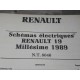 Renault R19 Millesime 1989 - 1 Manuel Schemas electrique  NT8046