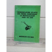 ISEKI Motoculteur KS280 - Manuel Pieces detachees