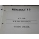Renault R19 Turbo D - Manuel mecanique reparation MR293 - NT1726