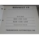 Renault R19 - 1989 - Manuel Technique Transmission Automatique MB / NT1510