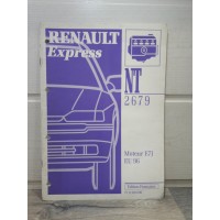 Renault Express - Manuel particularites moteur E7J Antipollution EU96 NT2679