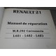 Renault R21 L481 L482 L483 - Manuel reparation Carrosserie MR292
