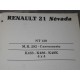 Renault R21 K48 Nevada 4x4 - Manuel reparation Carrosserie MR292 - NT138