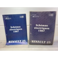 Renault R25 - 1987 - 2 Manuels Shemas electrique NT8023 NT8033