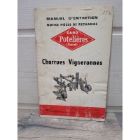 Charrues Vigneronnes GARD Potelieres - Manuel Entretien et pieces detachees