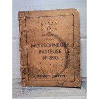 CLAAS Moissonneuse Junior Automatique 1963 - Catalogue piece detachees