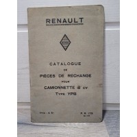 Renault Camionnette 8cv YPB -1933- Catalogue Piece detachees PR173