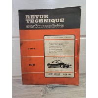 Matra M530 / M530 LX - Simca 1100 - RTA291-292 - 1970 - Revue Technique Automobile