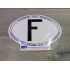 Autocollant code pays F 16.5x11.5 - Stock d epoque adhesif pour automobile
