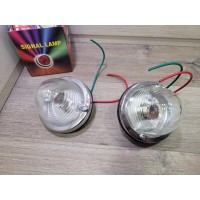 Jeu de 2 Feu recul / veilleuse ou autre - Diam 69mm - Vitre en Verre