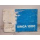 Simca 1000 - 1969 - Notice Manuel Utilisation