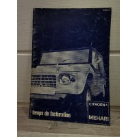 Citroen 2cv4 / 2cv6 - Manuel 1974 Temps de Facturation Mecanique et carrosserie
