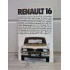 Renault R16 tres beau Fascicule publicitaire de 29 pages