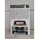 Renault R16 tres beau Fascicule publicitaire de 29 pages