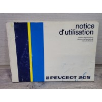 Peugeot 205 - 01/1984 - Manuel Notice Utilisation DAV3049