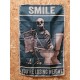 Drapeau "Smile" Vintage 60x90cm - Idéal Déco Garage Loft ou autre