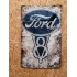 Drapeau "Ford V8" Vintage 60x90cm - Idéal Déco Garage Loft ou autre