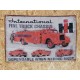 Drapeau "Fire Truck IH" Vintage 60x90cm - Idéal Déco Garage Loft ou autre