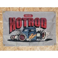 Drapeau "Fire Truck IH" Vintage 60x90cm - Idéal Déco Garage Loft ou autre