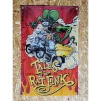 Drapeau "Rat Fink" Vintage 60x90cm - Idéal Déco Garage Loft ou autre