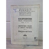 Renault Dauphine Gordini - 1961 - Catalogue piece detachees PR643 3eme edition