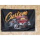 Drapeau "Custom Hot Rod"  Vintage 60x90cm - Idéal Déco Garage Loft ou autre