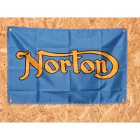 Drapeau "NORTON" Vintage 60x90cm - Idéal Déco Garage Loft ou autre