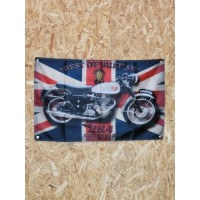 Drapeau "Moto BSA" Vintage 60x90cm - Idéal Déco Garage Loft ou autre