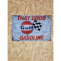 Drapeau "GULF"  Vintage 60x90cm - Idéal Déco Garage Loft ou autre