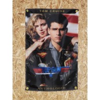 Drapeau "TOP GUN"  Vintage 60x90cm - Idéal Déco Garage Loft ou autre