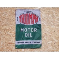 Drapeau "TRIUMPH Motor Oil"  Vintage 60x90cm - Idéal Déco Garage Loft ou autre