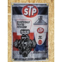 Drapeau "STP"  Vintage 60x90cm - Idéal Déco Garage Loft ou autre