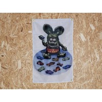 Drapeau "Rat Fink Baby N°11" Vintage 60x90cm - Idéal Déco Garage Loft ou autre