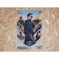 Drapeau "TOP GUN Maverick"  Vintage 60x90cm - Idéal Déco Garage Loft ou autre