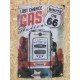 Drapeau "Route 66 Gas Station" Vintage 60x90cm - Idéal Déco Garage Loft ou autre