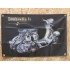 Drapeau "Lambretta li" Vintage 60x90cm - Idéal Déco Garage Loft ou autre