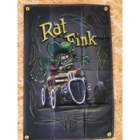 Drapeau "Rat Fink N°14" Vintage 60x90cm - Idéal Déco Garage Loft ou autre