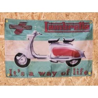 Drapeau "Lambretta innocenti" Vintage 60x90cm - Idéal Déco Garage Loft ou autre