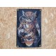 Drapeau "Steampunk Chouette" Vintage 60x90cm - Idéal Déco Garage Loft ou autre