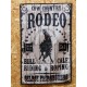 Drapeau "Rodeo Cow Country" Vintage 60x90cm - Idéal Déco Garage Loft ou autre
