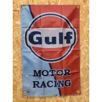 Drapeau "Gulf Motor Racing" Vintage 60x90cm - Idéal Déco Garage Loft ou autre